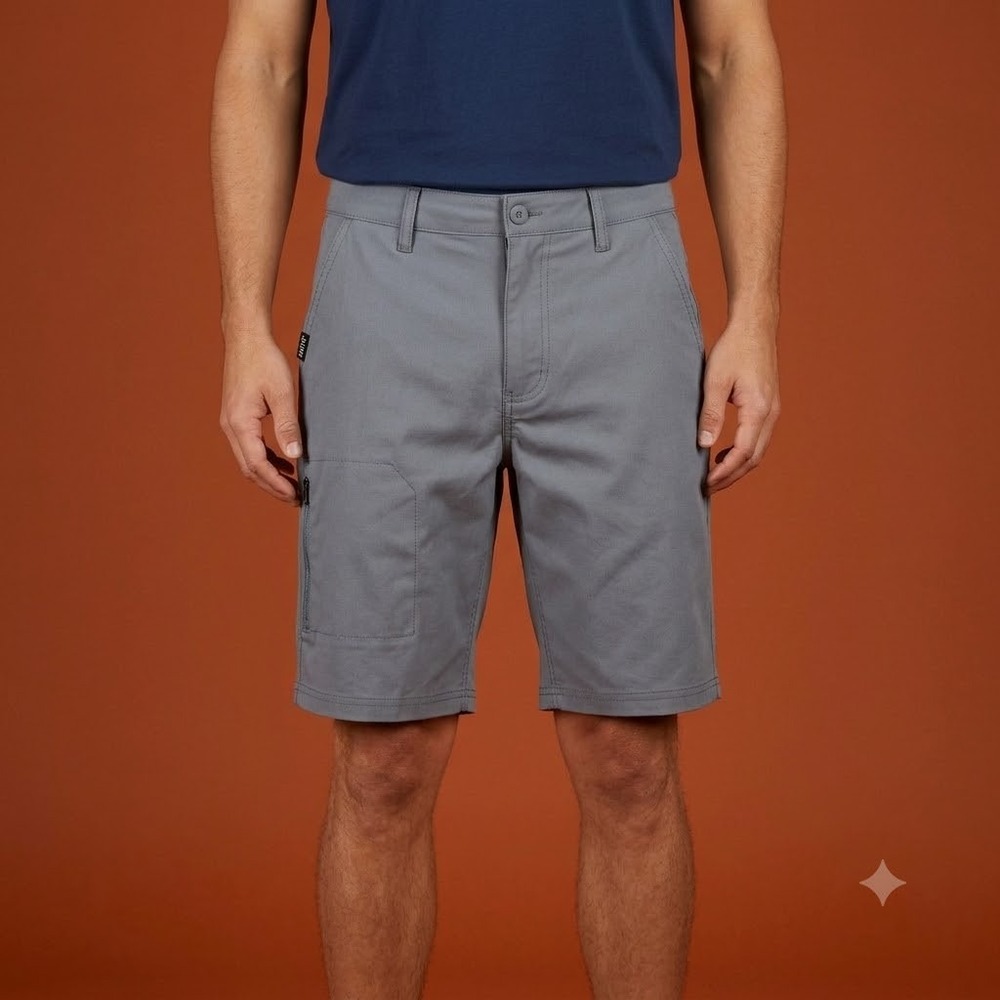 Matix L.A. Calif USA Mens Hybrid Shorts 30 Grey Stretch Cargo Pocket Casual
